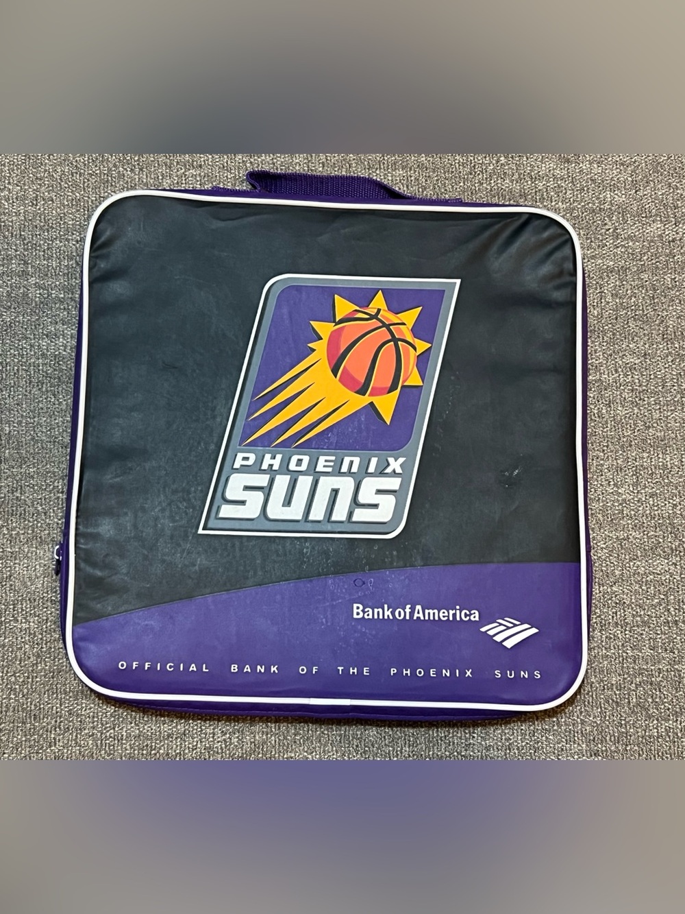 Vintage Phoenix Suns Purple and Black Padded Stadium Seat Cushion